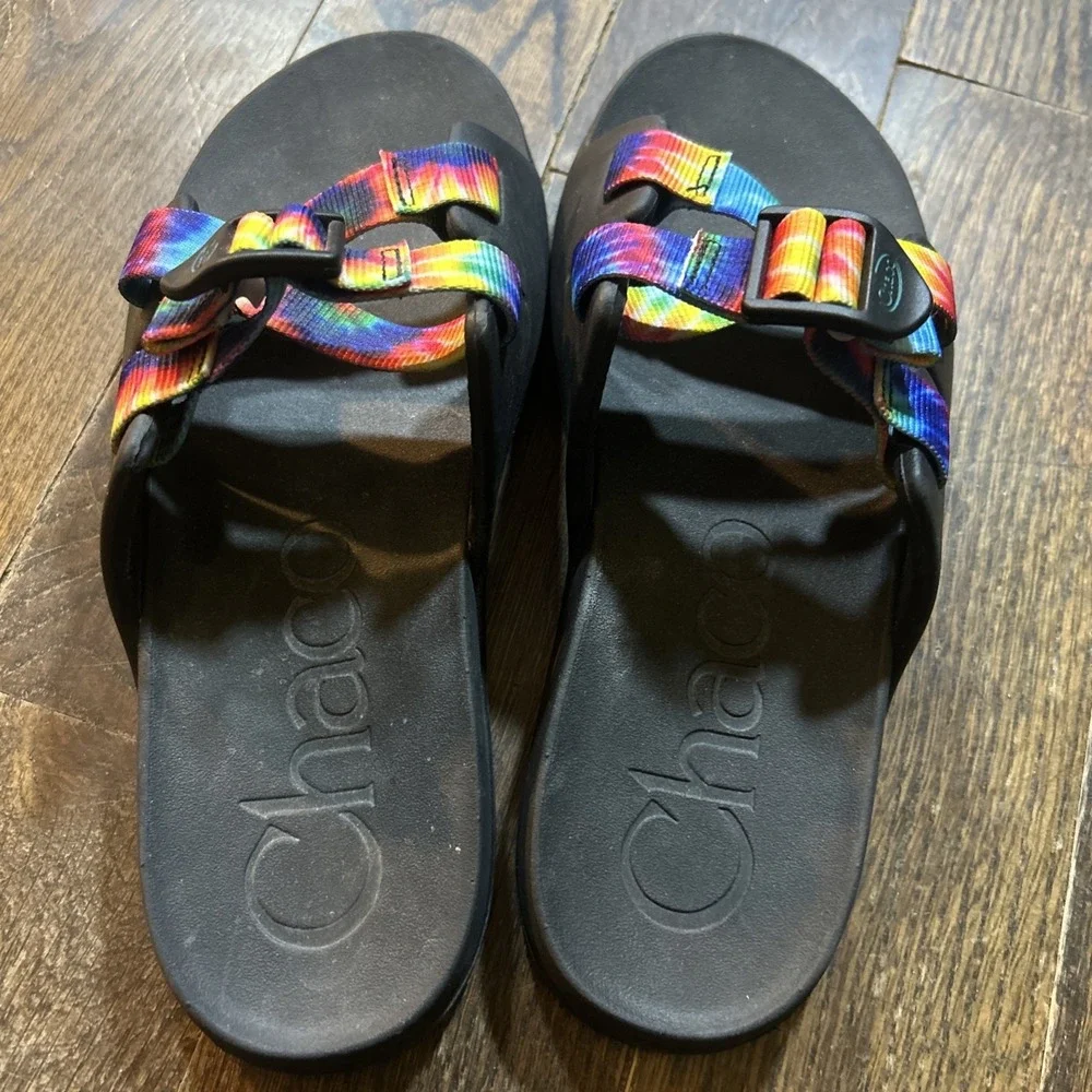 Chaco Chillos Youth Girls Size 5 Tie Dye Sport Slide Sandals Outdoor‎ Adventure